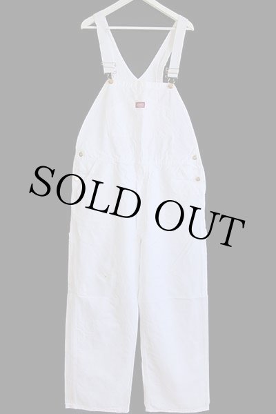 90s USA製 Dickiesディッキーズ 山ポケ コットン オーバーオール 生成