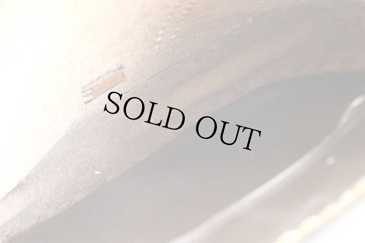 画像9: 80s 花柄 カービング & 編み込み 飾りステッチ レザー ショルダーバッグ 茶 (9)