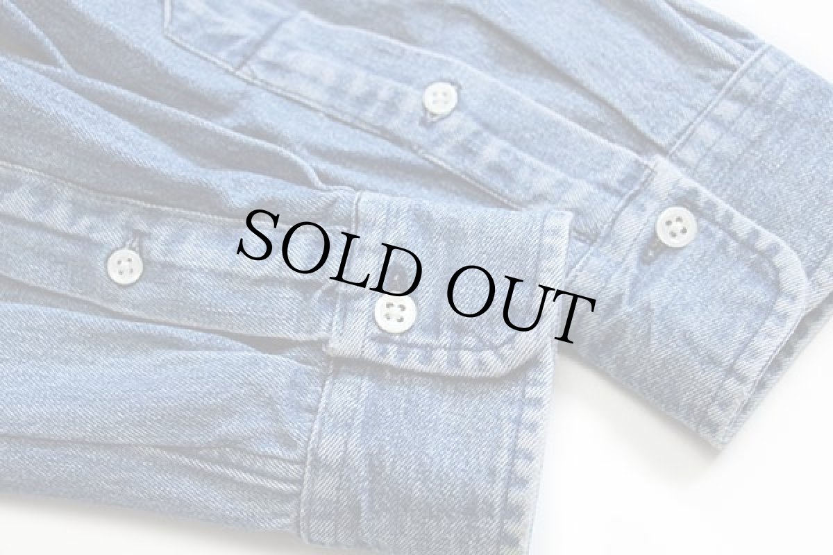 画像5: リサイズ★80s ポロ カントリー ラルフローレン ワンポイント ボタンダウン デニム シャツワンピース (5)