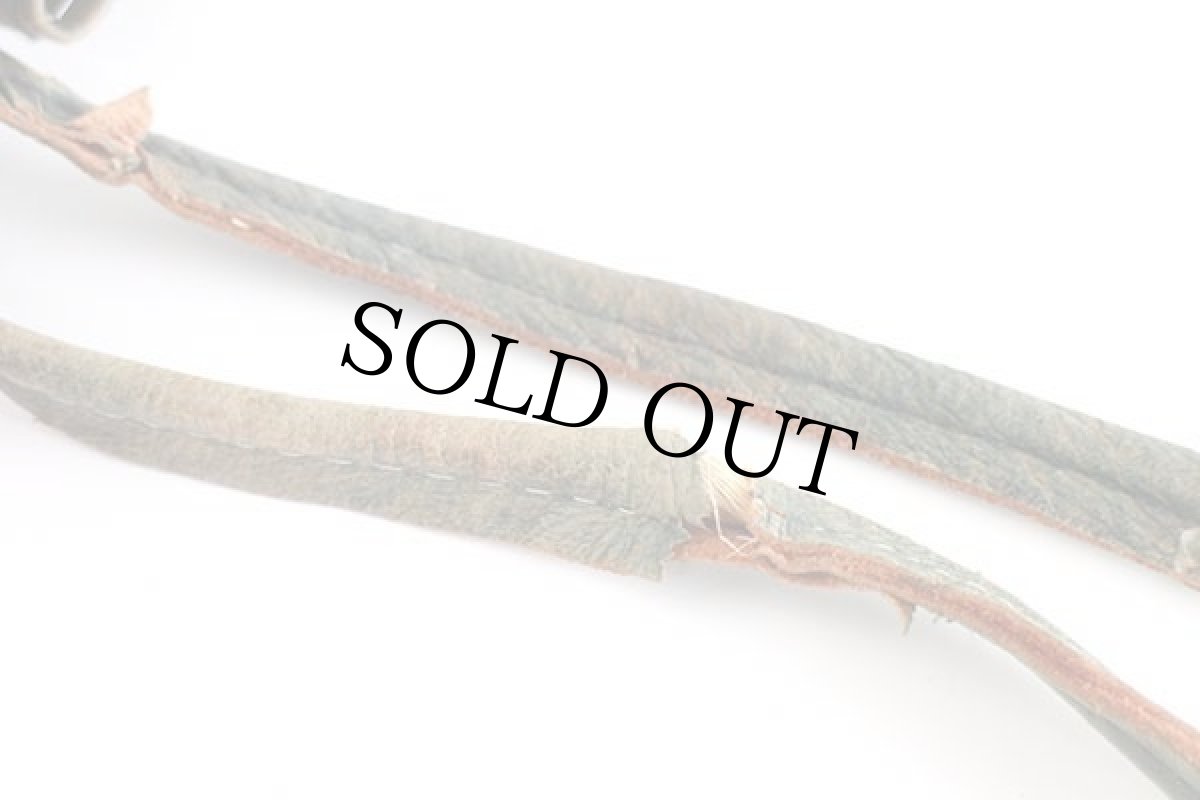 画像10: ハンドクラフト 飾りステッチ バケツ型 巾着 レザー ショルダーバッグ グリーン (10)