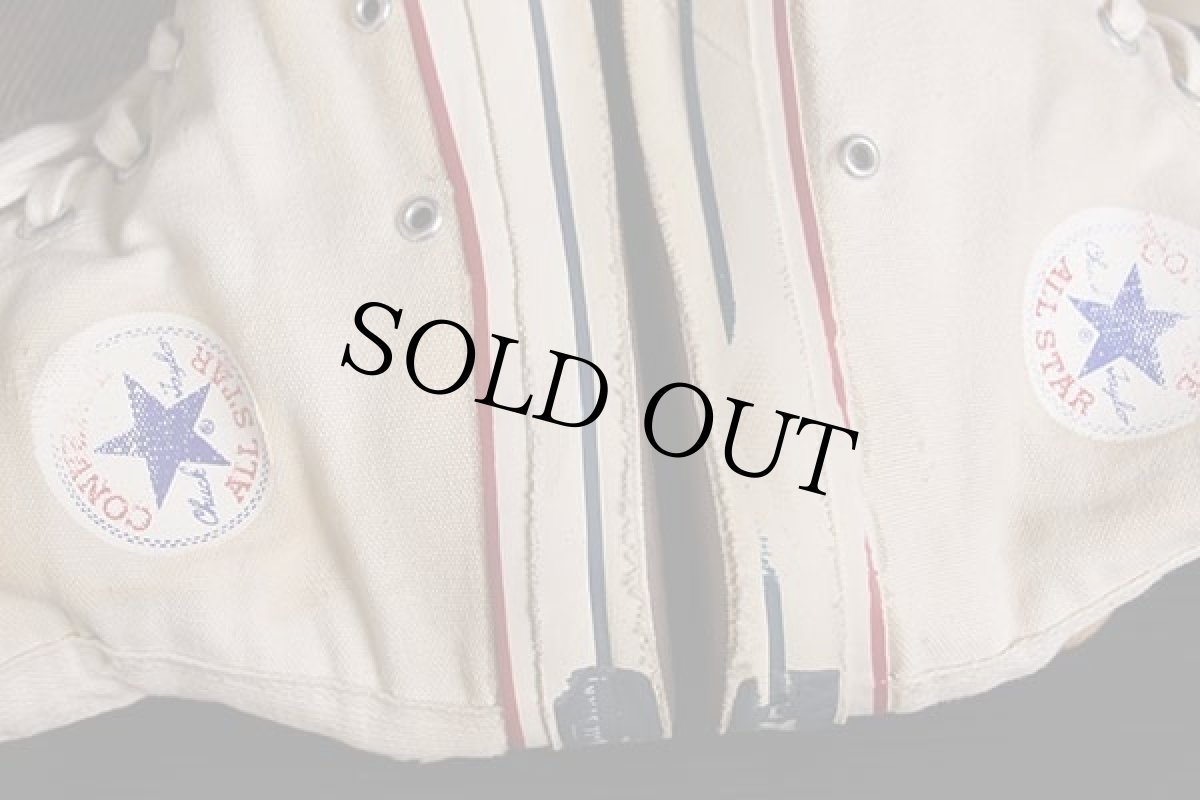 画像9: 60s CONVERSEコンバース Chuck Taylorチャックテイラー 三つ星 HI 当て布 生成り 10.5★スニーカー (9)