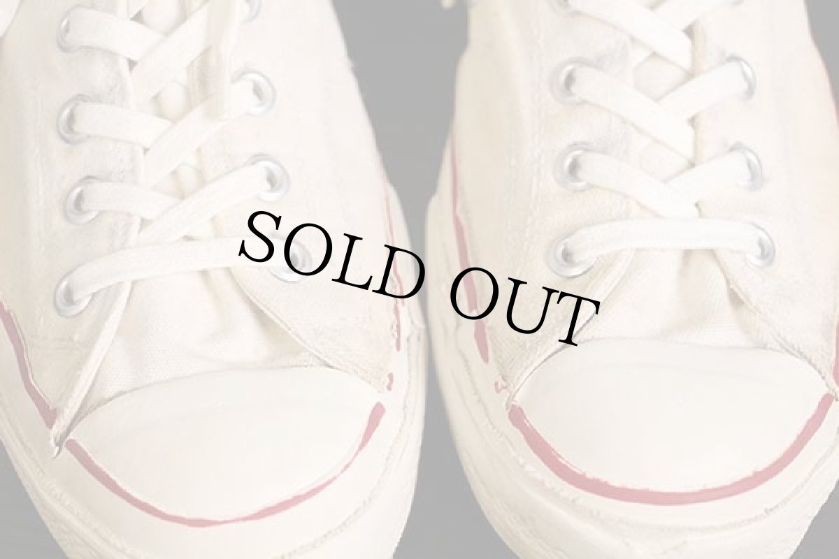 画像8: 60s CONVERSEコンバース Chuck Taylorチャックテイラー 三つ星 HI 当て布 生成り 10.5★スニーカー (8)