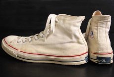 画像3: 60s CONVERSEコンバース Chuck Taylorチャックテイラー 三つ星 HI 当て布 生成り 10.5★スニーカー (3)