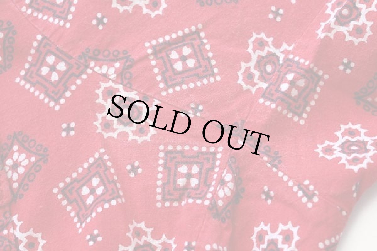 画像6: 70s USA製 Rockmountロックマウント クッキー バンダナ柄 コットン ウエスタンシャツ 赤 14 1/2 (6)