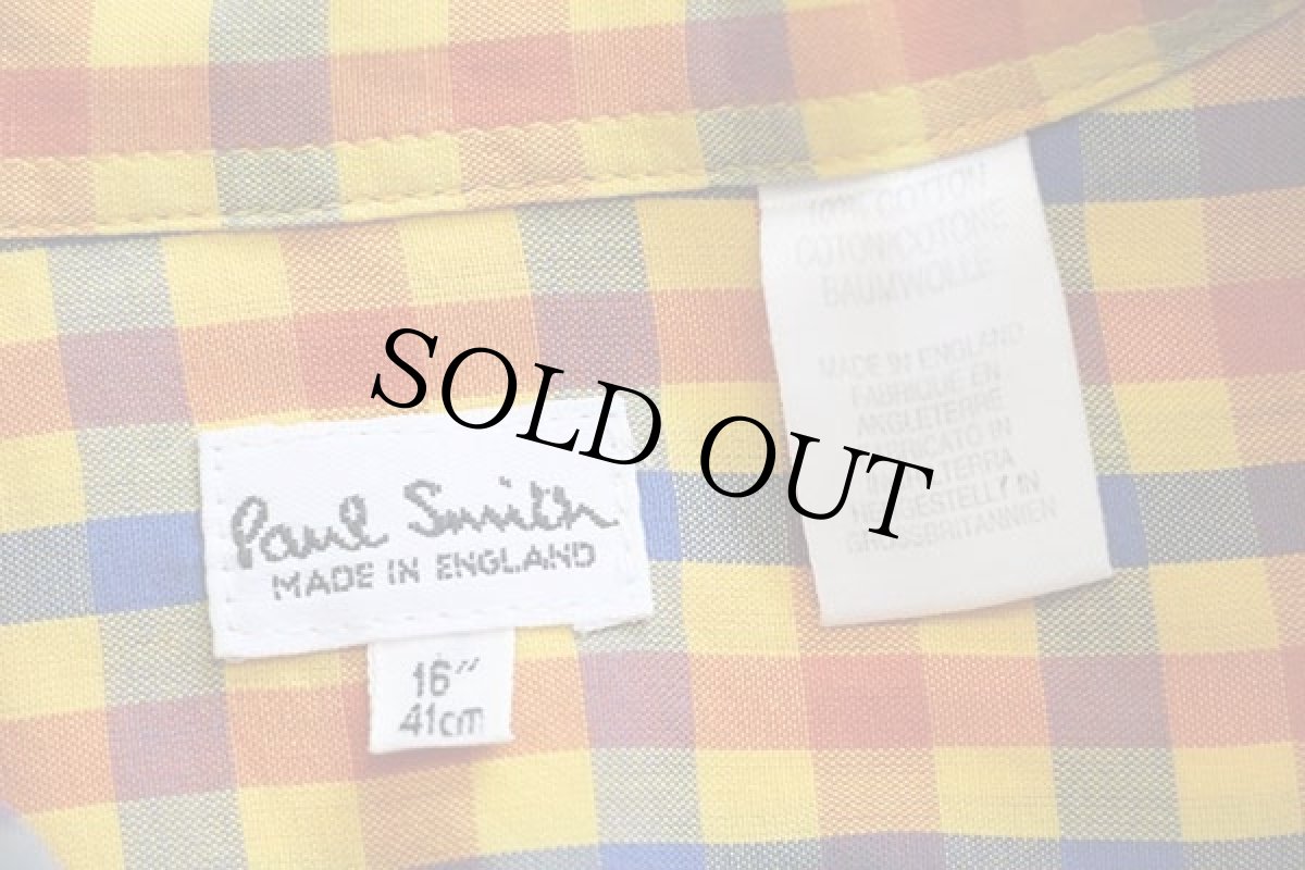 画像4: 英国製 Paul Smith ポールスミス ギンガムチェック コットンシャツ 16 (4)