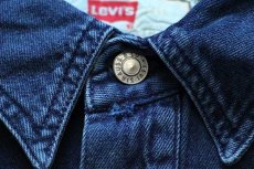 画像5: 90s Levi'sリーバイス カラーデニムシャツ 後染め 紺 XL (5)