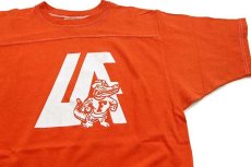 画像1: 70s USA製 Championチャンピオン Florida Gators コットン フットボールTシャツ オレンジ L (1)