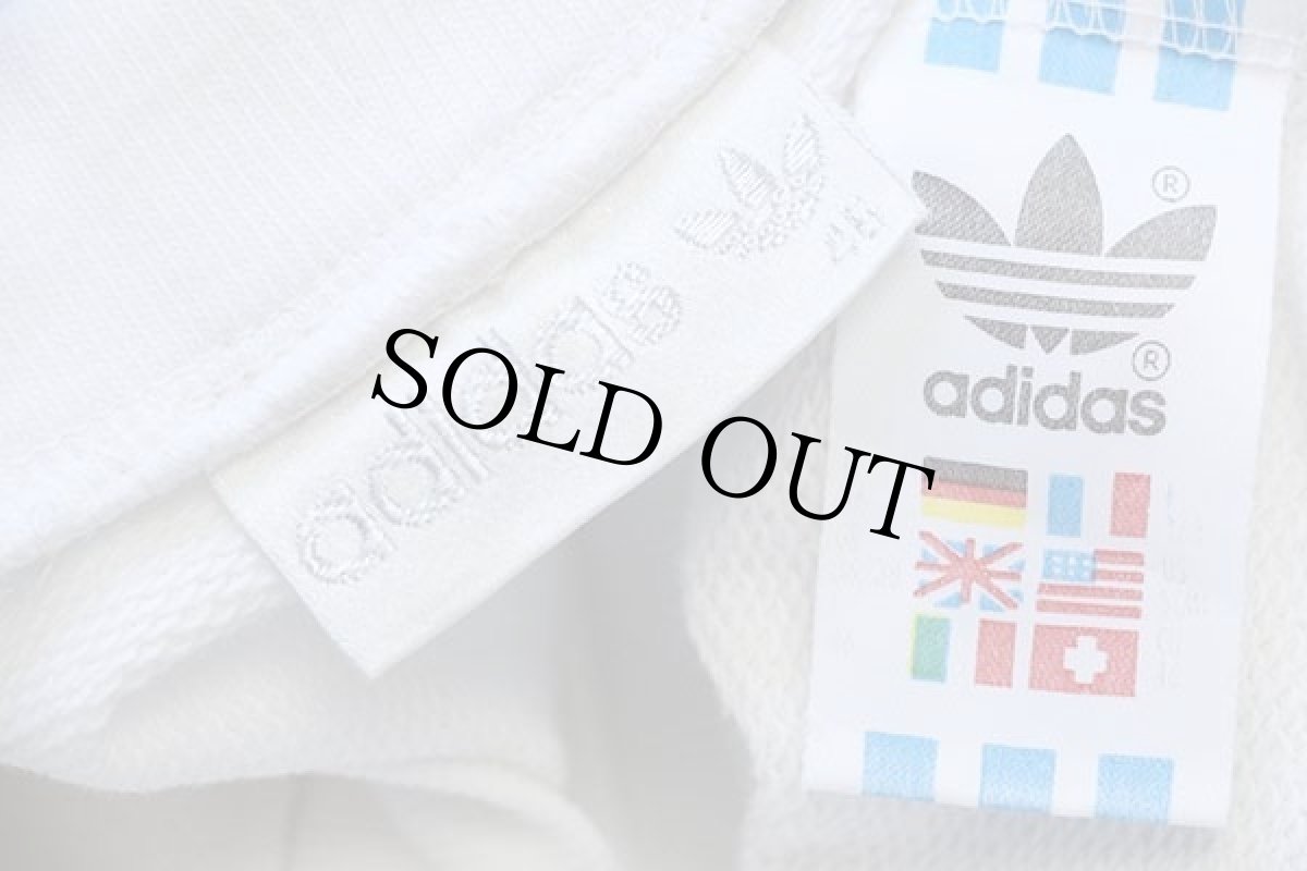 画像5: 90s ユーゴスラビア製 adidasアディダス ロゴ刺繍 蛍光プリント アート スウェットベスト 白 46 (5)