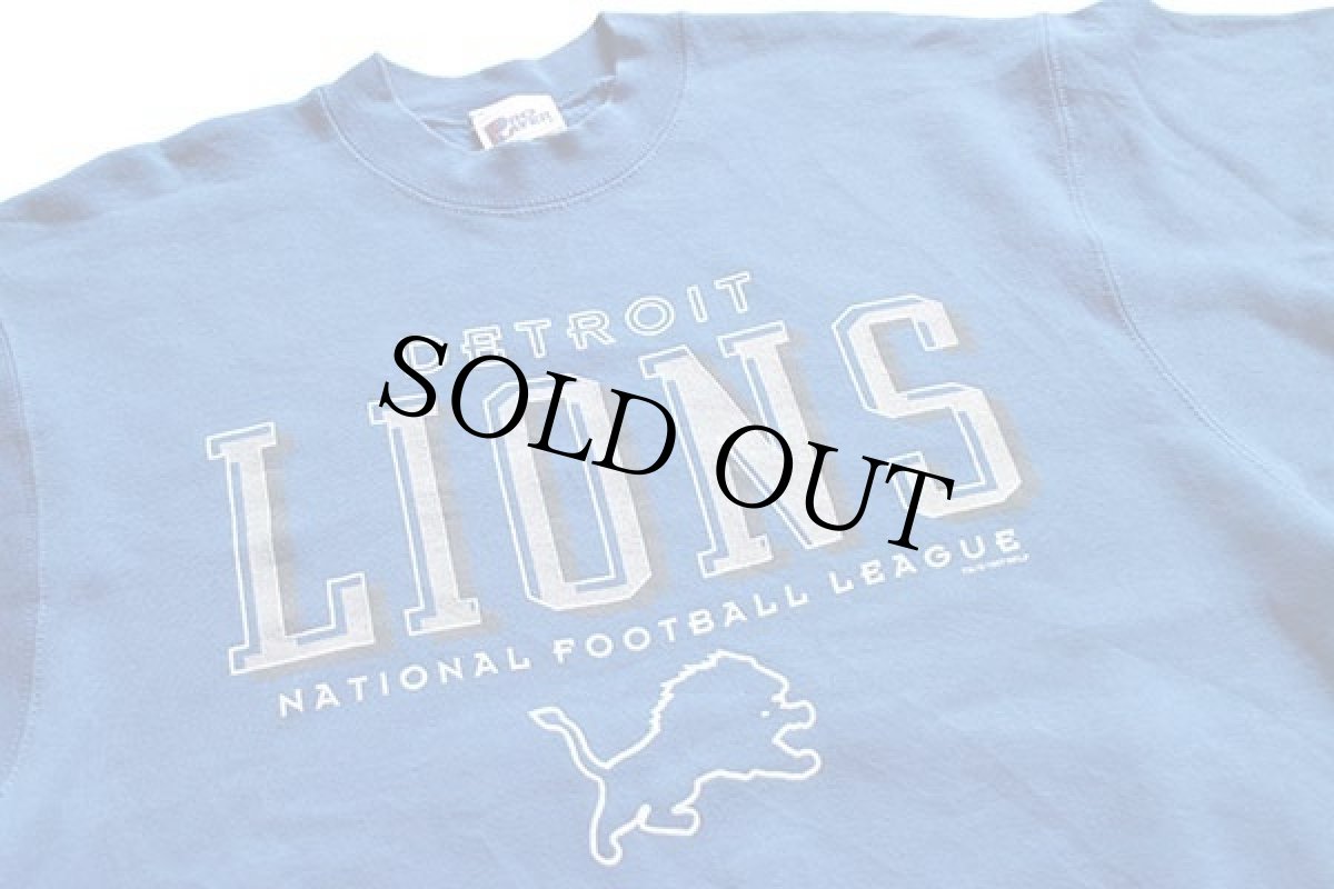 画像3: 90s USA製 PRO PLAYER NFL DETROIT LIONS スウェット 青 L (3)