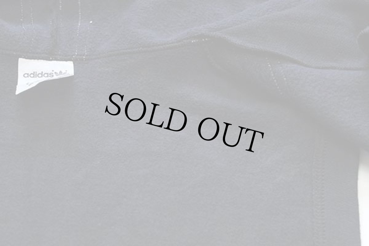 画像5: 90s イタリア製 adidasアディダス ロゴ刺繍 スウェットベスト ジップパーカー 黒 2 (5)