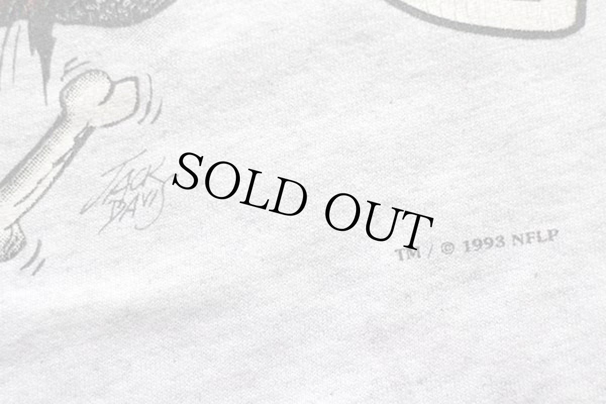 画像4: 90s USA製 NFL CLEVELAND BROWNS アメフト 両面プリント スウェット 杢ライトグレー L (4)