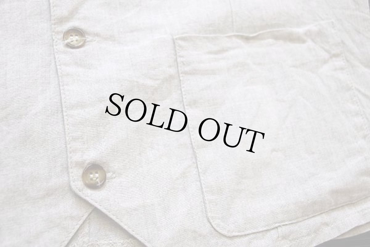 画像5: ベルギー製 Scapa リネンベスト グレーベージュ 50 (5)