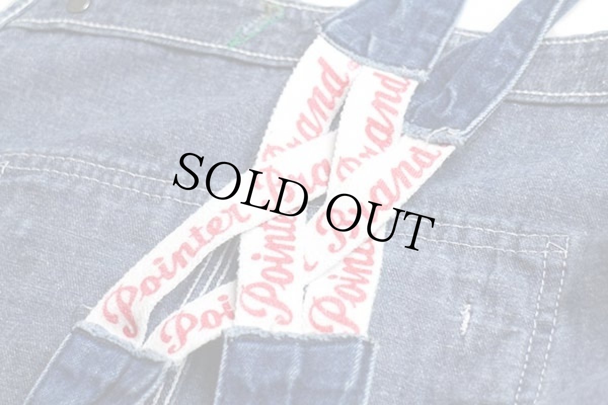 画像7: 90s USA製 POINTERポインター ローバック デニム オーバーオール w48 L32★特大 (7)