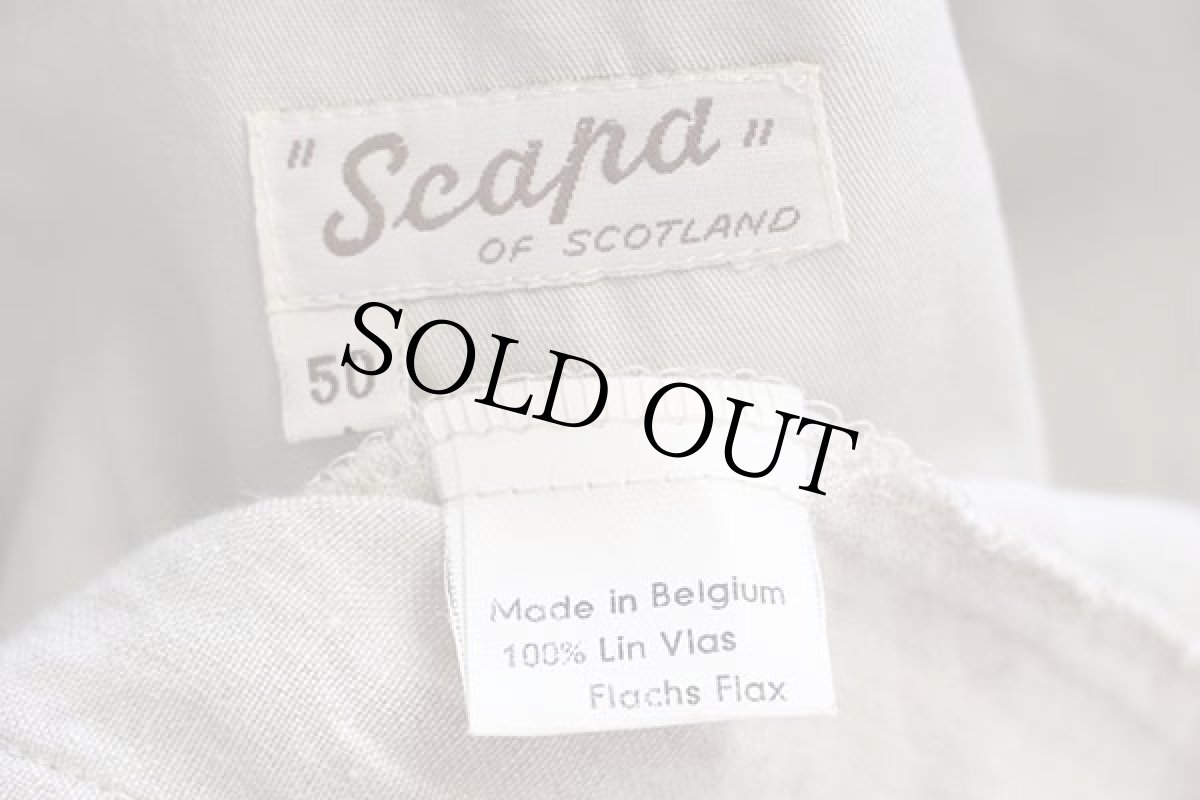 画像4: ベルギー製 Scapa リネンベスト グレーベージュ 50 (4)