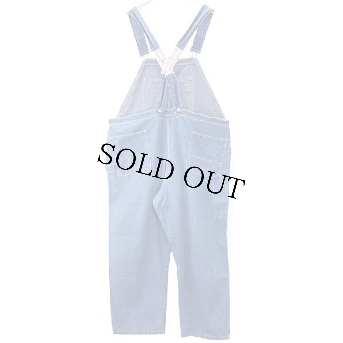 画像3: 90s USA製 POINTERポインター ローバック デニム オーバーオール w48 L32★特大 (3)