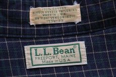 画像4: 80s USA製 L.L.Bean チェック ボタンダウン オックスフォード コットンシャツ 17.5 (4)