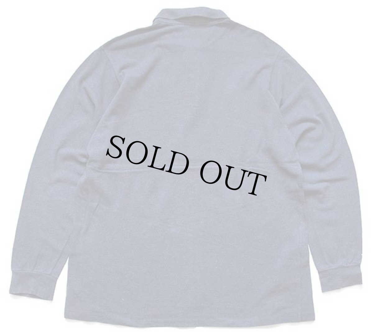 画像2: 90s LACOSTEラコステ ワンポイント コットン 鹿の子 長袖ポロシャツ ネイビーグレー 6 (2)