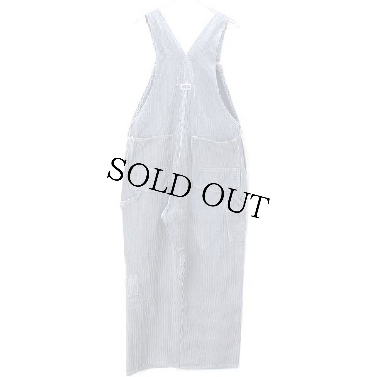 画像3: 80s USA製 BIG SMITHビッグスミス パッチワーク リペア ヒッコリー ストライプ オーバーオール w40 L30 (3)