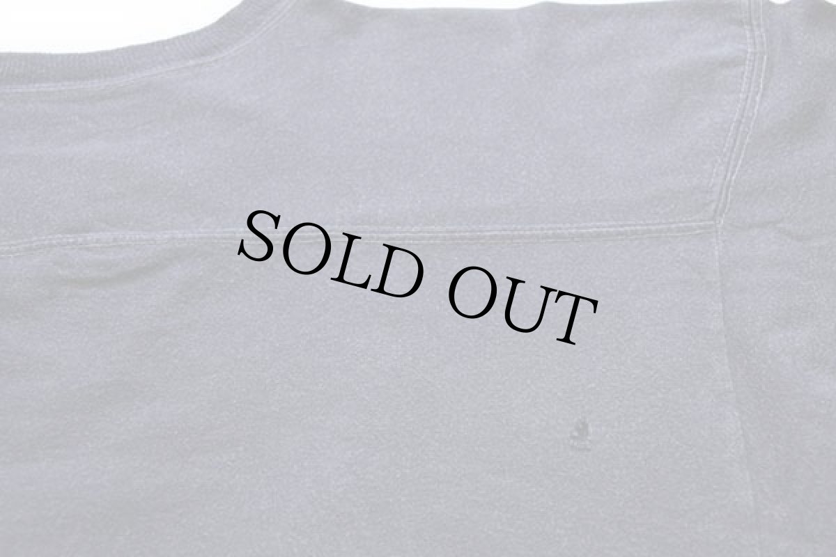 画像7: 80s USA製 RUSSELLラッセル フラタニティ アップリケ コットン フットボールTシャツ 黒 フェード L (7)