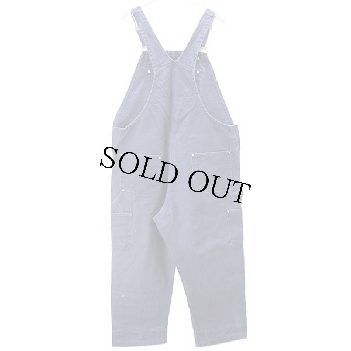 画像3: メキシコ製 carharttカーハート ダック地 ダブルニー オーバーオール 濃紺 w40 (3)