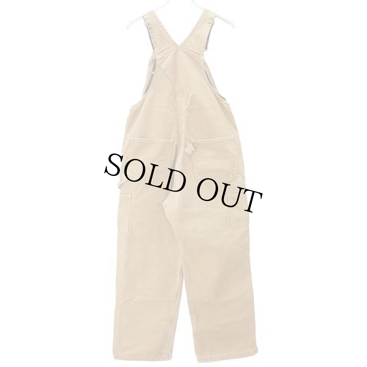 画像3: USA製 carharttカーハート ダック地 ダブルニー オーバーオール 茶 w34 L30 (3)