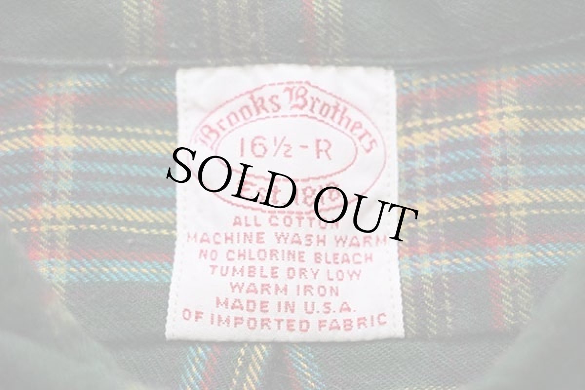 画像4: 90s USA製 Brooks Brothersブルックスブラザーズ タータンチェック ボタンダウン コットン ライトネルシャツ 16.5 (4)