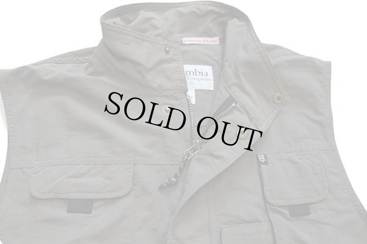 画像3: 00s Columbiaコロンビア GRT ナイロン フィッシングベスト グリーングレー L (3)