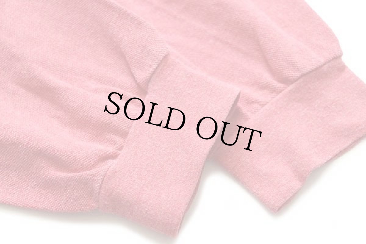 画像5: 90s LACOSTEラコステ ワンポイント コットン 鹿の子 長袖ポロシャツ 杢レッド 6 (5)