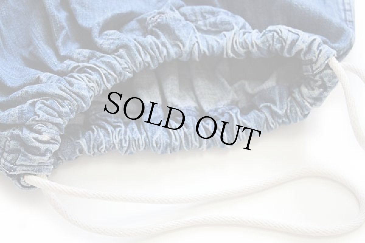 画像3: 40s 米軍 U.S.NAVY インディゴ デニム バラックバッグ★ランドリーバッグ (3)