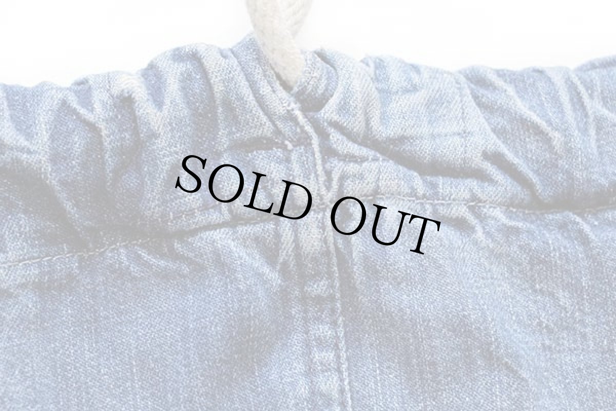 画像6: 40s 米軍 U.S.NAVY インディゴ デニム バラックバッグ★ランドリーバッグ (6)