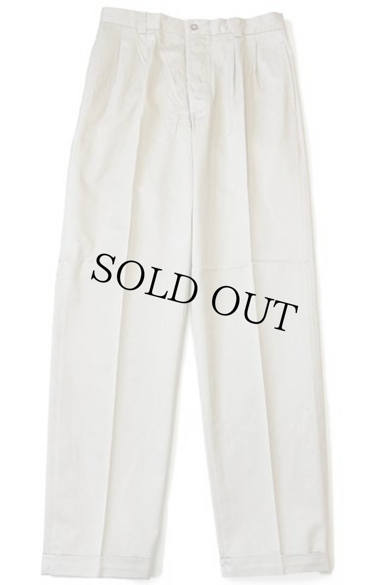 画像2: デッドストック★80s イタリア製 LEVI'Sリーバイス ツータック コットン チノパン ベージュ w32 L32★D ユーロ (2)