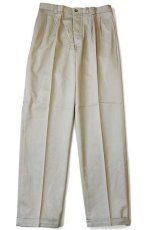 画像2: デッドストック★80s イタリア製 LEVI'Sリーバイス ツータック コットン チノパン ベージュ w32 L32★D ユーロ (2)