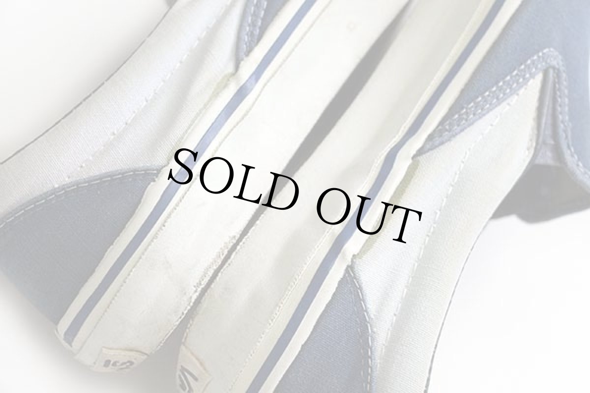 画像8: 80s VANSバンズ ツートン 切り替え スリッポン 紺×アイスブルー★スニーカー (8)