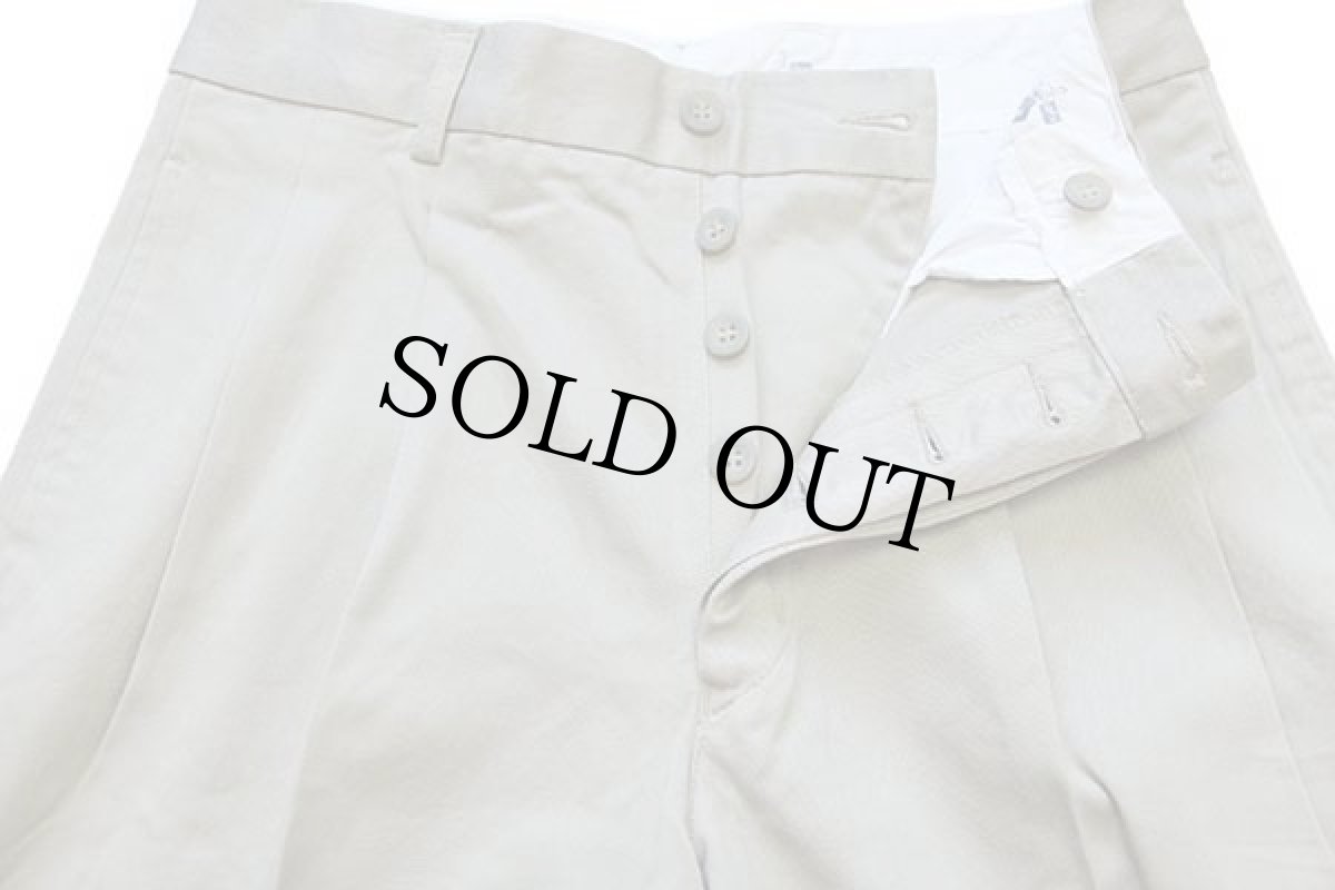 画像4: デッドストック★80s ポルトガル製 LEVI'Sリーバイス ツータック コットン チノパン グレーベージュ w32 L32★B (4)