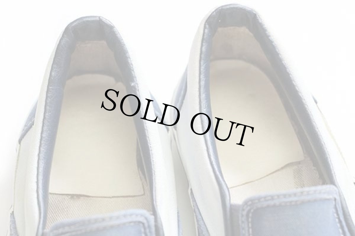 画像6: 80s VANSバンズ ツートン 切り替え スリッポン 紺×アイスブルー★スニーカー (6)