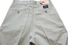 画像5: デッドストック★80s ポルトガル製 LEVI'Sリーバイス ツータック コットン チノパン グレーベージュ w32 L32★B (5)