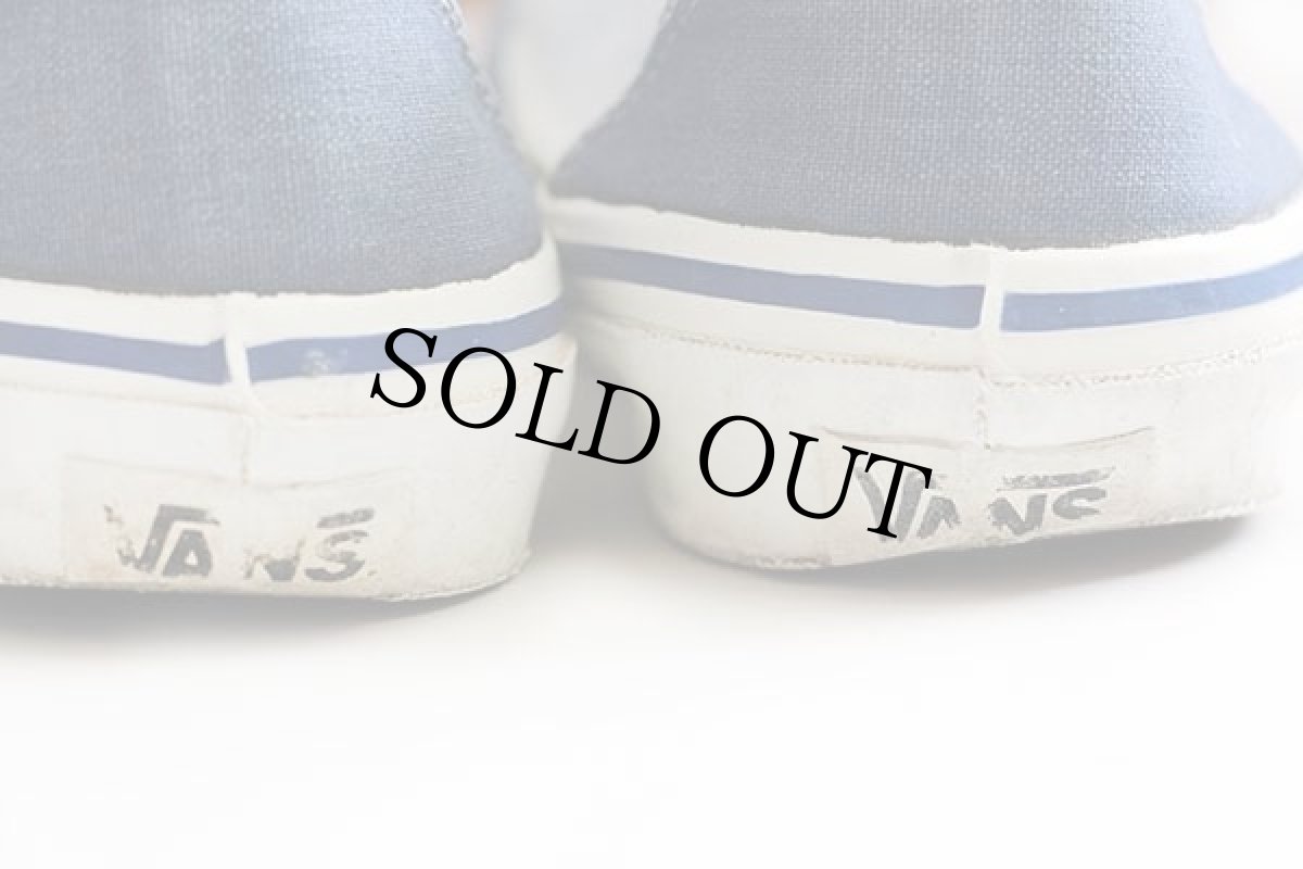 画像5: 80s VANSバンズ ツートン 切り替え スリッポン 紺×アイスブルー★スニーカー (5)