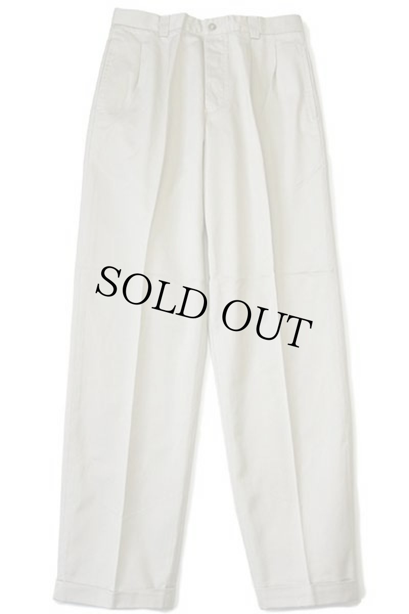 画像2: デッドストック★80s イタリア製 LEVI'Sリーバイス ツータック コットン チノパン ベージュ w32 L32★C ユーロ (2)