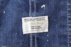 画像4: 70s JCPenney BIGMACビッグマック インディゴ デニム オーバーオール ペンキ飛び w39 (4)