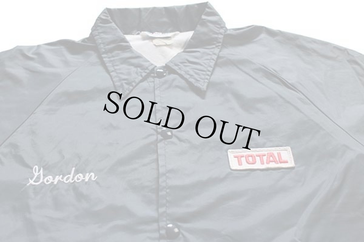 画像3: 80s USA製 Horizon TOTAL 刺繍&パッチ付き ナイロン コーチジャケット 紺 L (3)