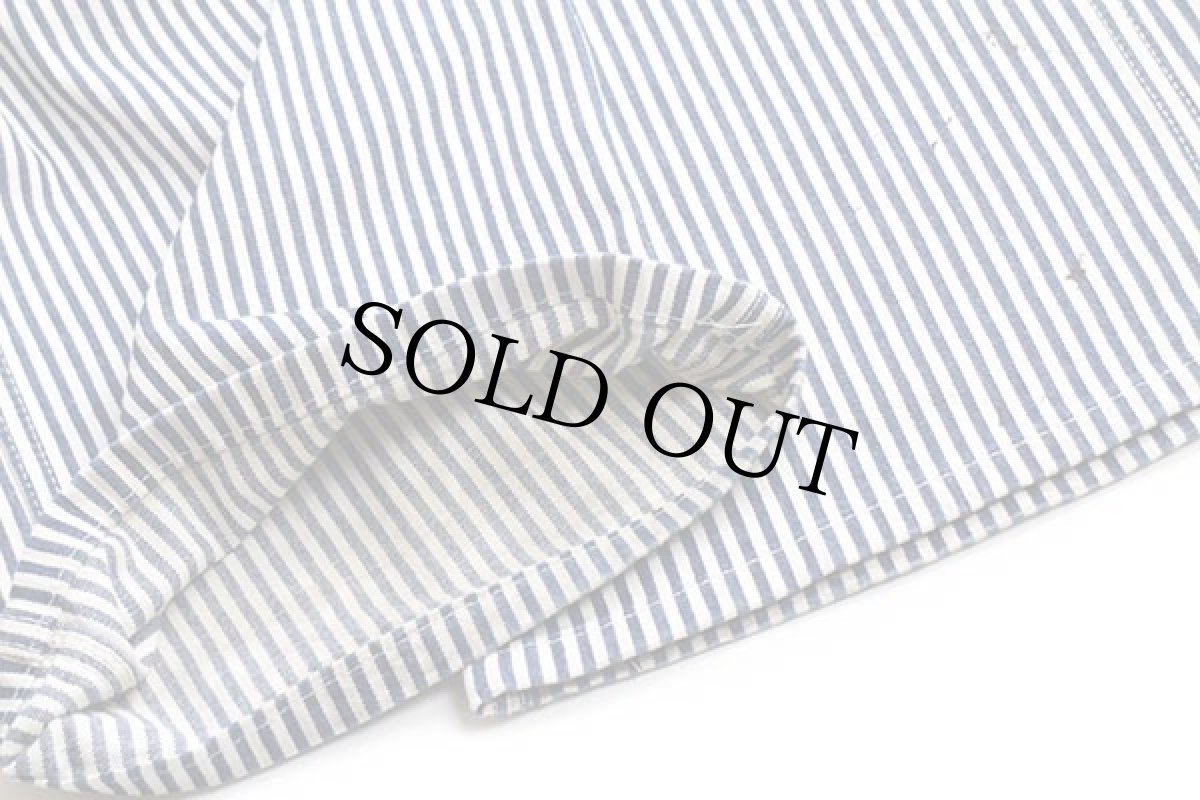 画像8: 90s BIGMACビッグマック ペンキ飛び ヒッコリー ストライプ ダブルニー オーバーオール w43 (8)