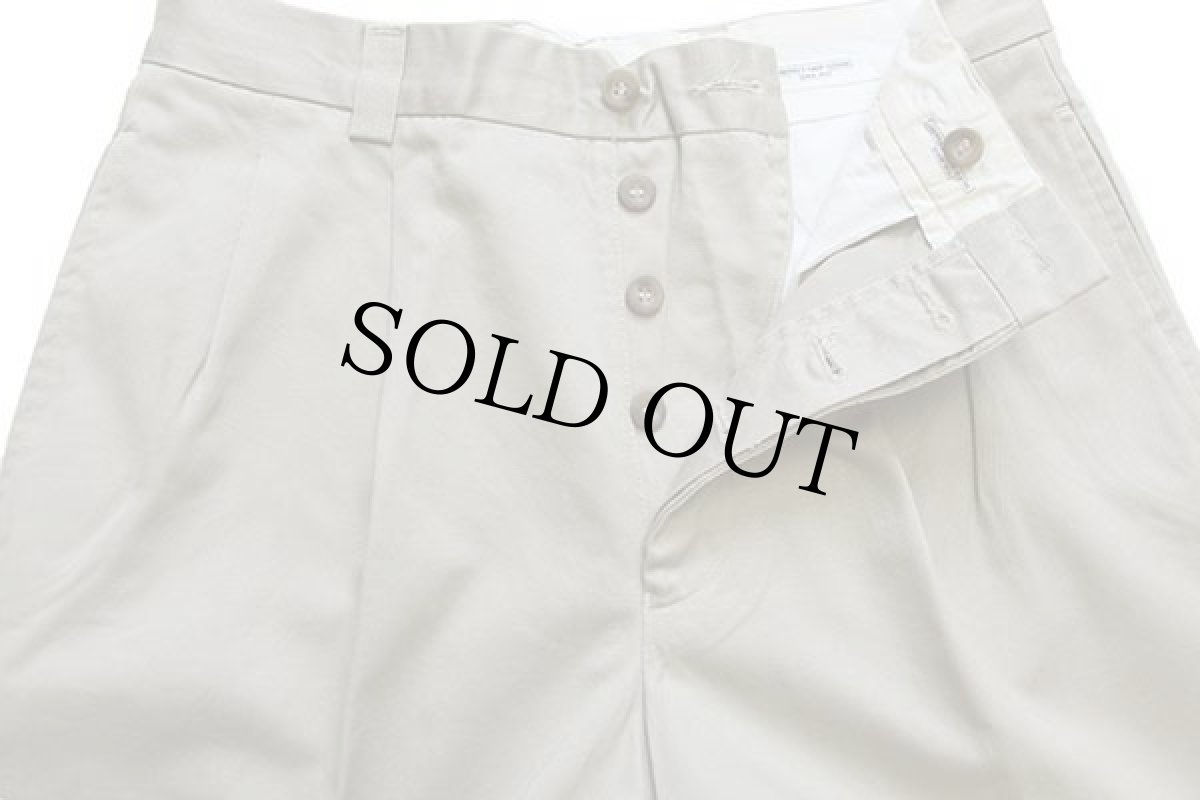 画像4: デッドストック★80s イタリア製 LEVI'Sリーバイス ツータック コットン チノパン ベージュ w32 L32★C ユーロ (4)