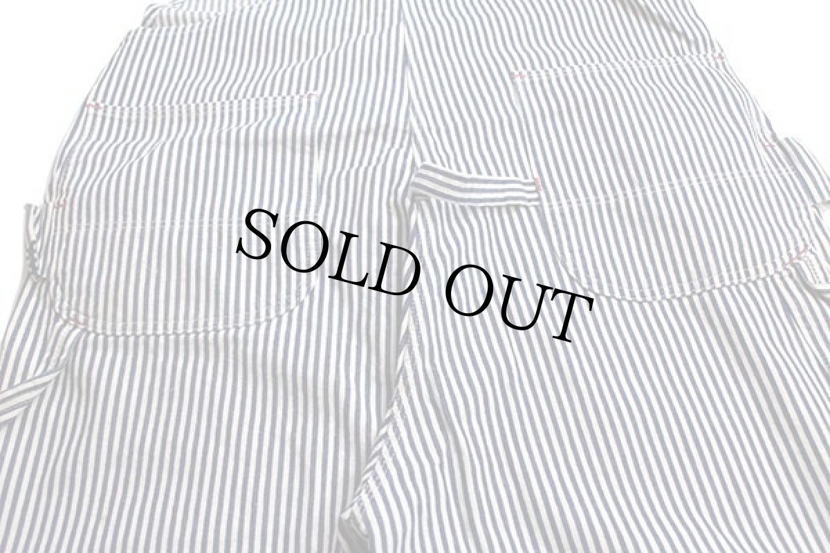 画像5: 90s BIGMACビッグマック ペンキ飛び ヒッコリー ストライプ ダブルニー オーバーオール w43 (5)