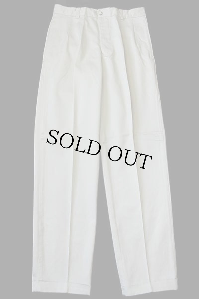 画像2: デッドストック★80s LEVI'Sリーバイス ツータック コットン チノパン ライトベージュ w32 L32★F ユーロ (2)