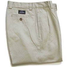 画像1: デッドストック★80s イタリア製 LEVI'Sリーバイス ツータック コットン チノパン ベージュ w32 L32★D ユーロ (1)