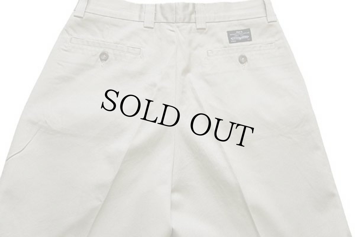 画像5: デッドストック★80s イタリア製 LEVI'Sリーバイス ツータック コットン チノパン ベージュ w32 L32★C ユーロ (5)