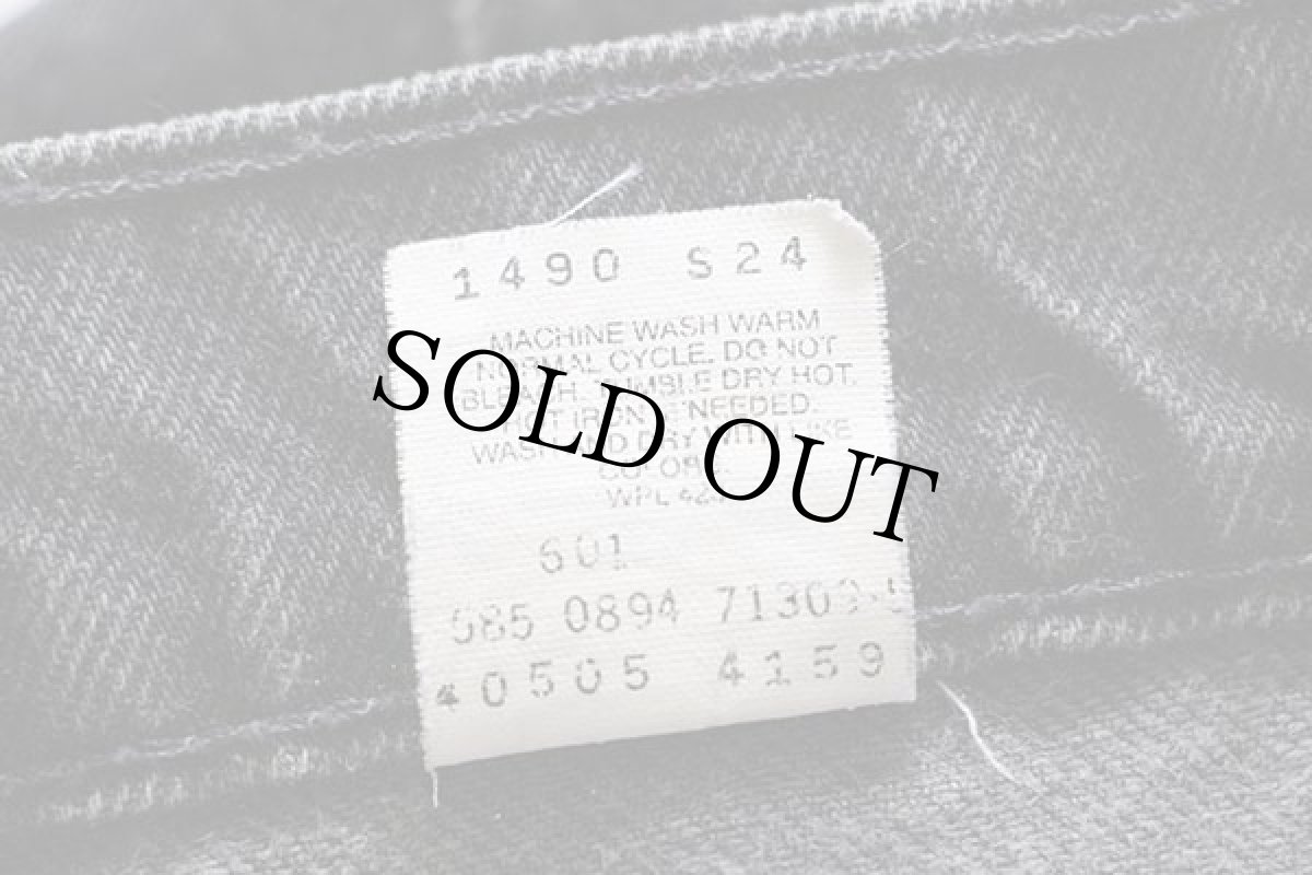 画像7: 90s USA製 Levi'sリーバイス 505 ブラック デニムパンツ w38★58 (7)