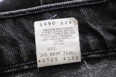 画像7: 90s USA製 Levi'sリーバイス 505 ブラック デニムパンツ w38★58 (7)