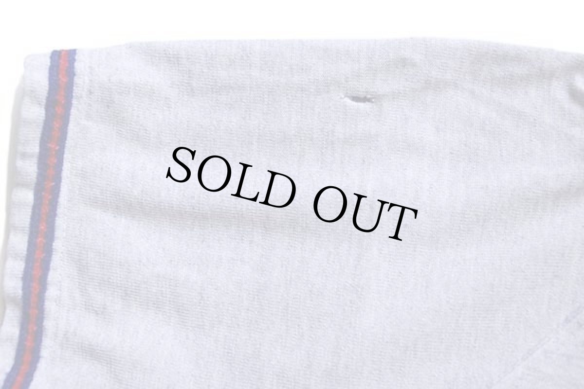 画像6: 50s Wilsonウィルソン CHICAGO 22 フェルトパッチ付き ベースボールシャツ 杢ブルーグレー M (6)