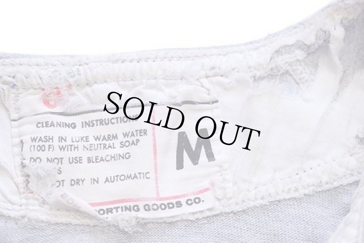 画像4: 50s Wilsonウィルソン CHICAGO 22 フェルトパッチ付き ベースボールシャツ 杢ブルーグレー M (4)